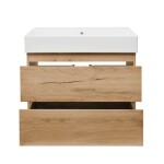 Koupelnová skříňka 2 zásuvková s umyvadlem SAT B-Way 79x50x45 cm dub mat BWAY280OAKU2BI BWAY280OAKU2BI