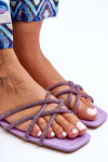 Dámské Klíčky s Proužky a Džety Fialové Leomi 37