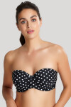 Vrchní díl plavek Swimwear Anya Spot Bandeau Bikini black/white SW1013 65DD