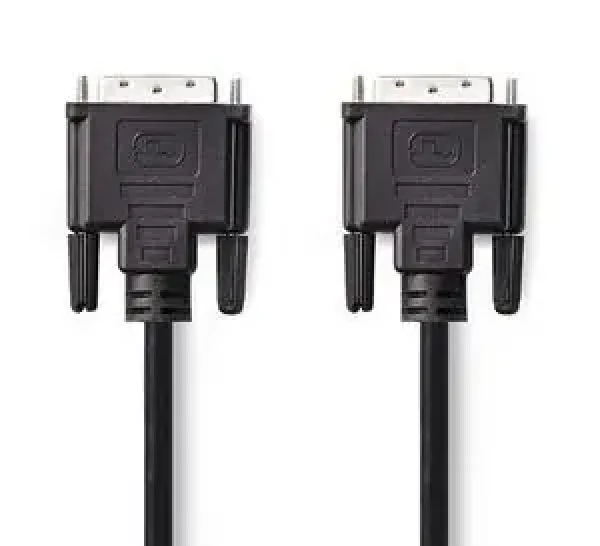 Nedis DVI-D 24+1 kabel černá / Kabel / DVI-D 24+1 - DVI-D 24+1 / 1080p / 10 m / poniklovaný (CCGP32000BK100)