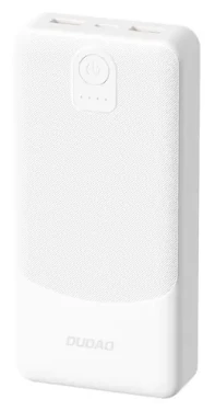 Dudao K10Pro 20000mAh bílá / Powerbanka / 2.4A / 2x USB-A