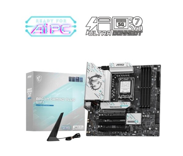 MSI MB Sc LGA1851 B860M GAMING PLUS WIFI, Intel B860, 4xDDR5, WiFi, 1xDP, 1xHDMI, 1xUSB4, mATX EDF_2648623