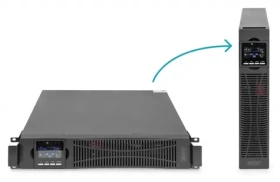 Digitus UPS Online 10kVA bez baterií / Záložní zdroj UPS / Online dvojitá konverze / 10000 W / 2U / Rack/Tower (DN-170107)