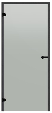 Dveře do sauny HARVIA 7x19, satinované 690x1890 mm, borovice, černý rám CD71905BLL