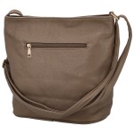 Stylová dámská koženková crossbody kabelka Isména, hnědá