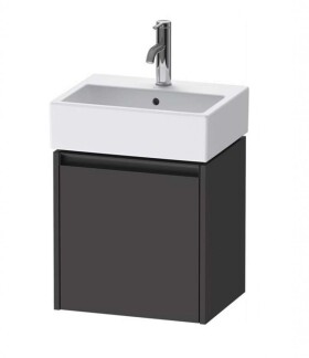 DURAVIT - Ketho.2 Umyvadlová skříňka 44x43x34 cm, 1 dvířka, panty vlevo, grafit mat K25070L49490000