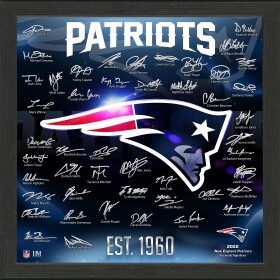 Highland Mint Obraz New England Patriots NFL Signature Logo 2022