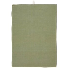 IB LAURSEN Bavlněná utěrka Tobias Plain Green, zelená barva, textil