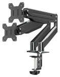 Esperanza ERW020 černá / Duální rameno na monitory / 17-27" / VESA 75x75-100x100 / plynová vzpěra (ERW020)