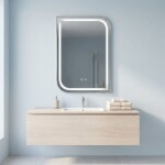 REA - Zrcadlo LED ZONE 70x50 BRUSH NICKEL HOM-00305