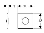 GEBERIT - Splachovací systémy Elektronické ovládání splachování pisoárů typ 10, bateriové napájení, černá/chrom 116.035.KM.1