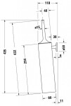 DURAVIT - Starck T WC štětka nástěnná s držákem, chrom 0099461000