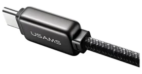 USAMS SJ743 černá / Datový kabel / USB-C - Lightning / 30W / 1.2m (SJ743USB01)