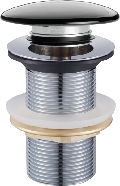 JB Sanitary Umyvadlová výpusť 5/4" bez přepadu, velká černá zátka VK25