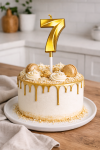 Dortová svíčka zlatá č.7