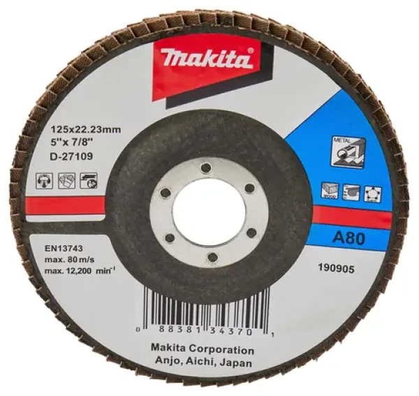 Makita D-27109 / Lamelový brusný kotouč na kov / 125mm / A80 (D-27109)