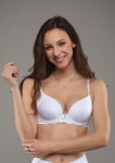 Dámská bílá push up podprsenka Fantasy 15801C