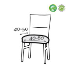 DekorTextil Potah elastický na sedák židle Estivella (odolný proti skvrnám) - tmavě šedý (2 ks) DEK-ESTIVELLASEDYZIDLE