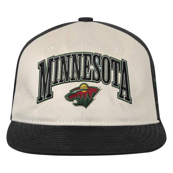 Outerstuff Dětská kšiltovka Minnesota Wild NHL Flatbrim Arch Deadstock Snapback