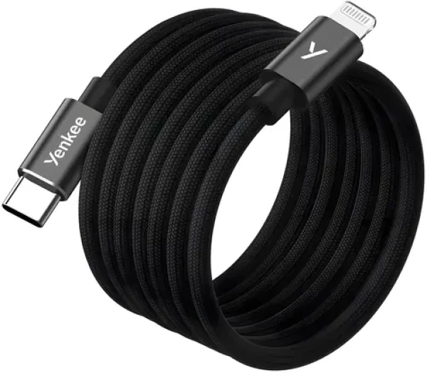 YENKEE YCU MAGNETIC 01 černá / Kabel USB-C/Lightning / MFi / 1,5 m / 480 Mb/s (37000584)