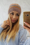 Fleecová čepice Patrycja K254 hořčicová+hnědá UNI