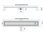 REA - Odtokový žlab Neox pro Gold 80 REA-G2740
