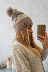 Milano fleecová čepice K203 ecru melange+dark beige UNI