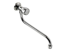 Baterie umyvadlová nástěnná, na studenou vodu, chrom, spodní ramínko 25cm, BALLETTO