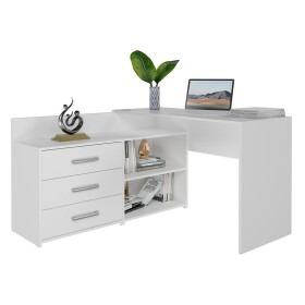 Psací stůl rohový Dany bílá/antracit