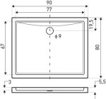 KERRA - Univerzální vanička 80x80 Oskar (nízká) 5907548111814