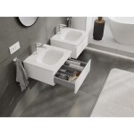 MEXEN/S - Orio koupelnová skříňka 50 cm s umyvadlem Vela, 1 šuplík, bílá mat 91A10-05023-1-BF01-W23M01