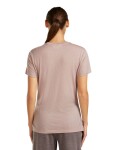 Dámské merino triko s krátkým rukávem ICEBREAKER Wmns 150 Tech Lite SS Tee Sparkling Stars, Pink Quartz velikost: M