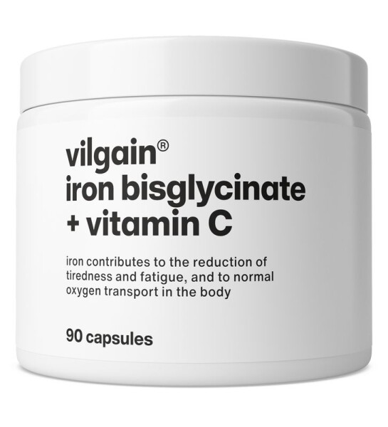 Vilgain Železo bisglycinát + Vitamin C – 90 kapslí