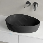 VILLEROY & BOCH - Antao Umyvadlo na desku, 40x51 cm, CeramicPlus, Pure Black 4A7351R7