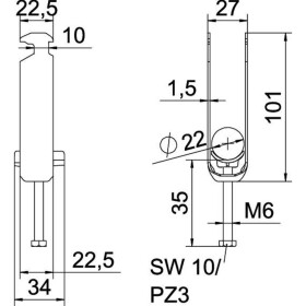 OBO Bettermann 1186418 Poutko třmenu 1 ks