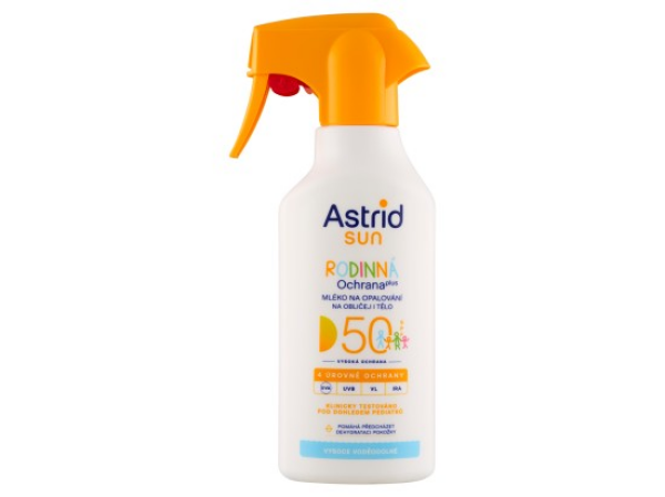 Astrid Sun Rodinné mléko na opalování ve spreji SPF 50 270ml