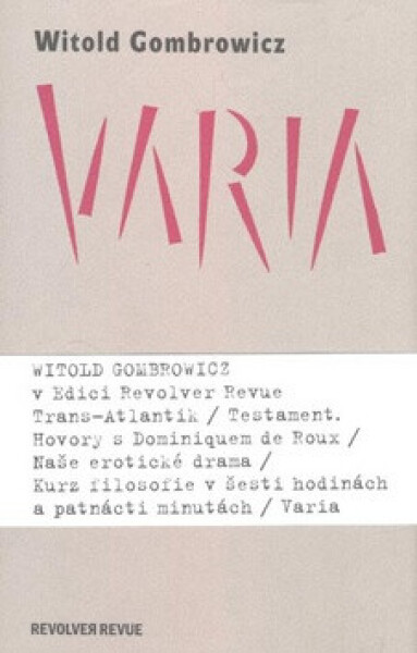 Varia Witold Gombrowicz