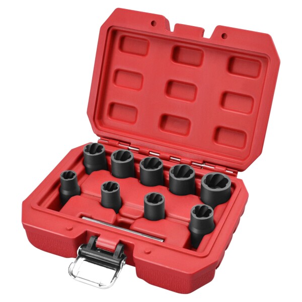 EXTOL PREMIUM 8818141 Hlavice na uvolňování šroubů a matic, sada 10ks, 3/8", 10-19mm, CrMo