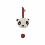 OYOY Hrací závěsná hračka Panda Music Mobile, krémová barva, textil