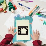 MalPlay Magický tablet s LED světelnou abecedou velryba