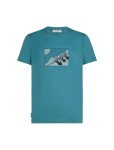 Pánské merino tričko s krátkým rukávem ICEBREAKER Mens 150 Tech Lite SS Tee Wild Pack, Topaz velikost: M