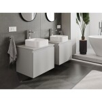 MEXEN/S - Orio koupelnová skříňka pod umyvadlo 60 cm s deskou, 1 šuplík, šedá mat 91A10-06047-1-BFC62