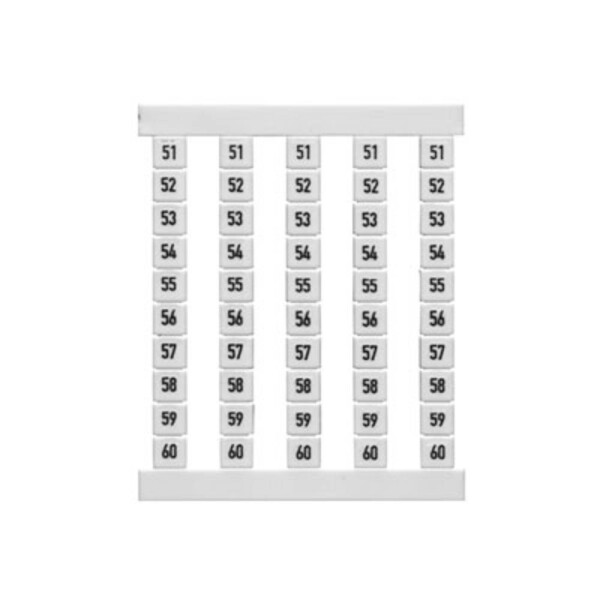 Weidmüller 0460660051 označení svorky bílá 500 ks