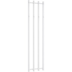 CERANO Koupelnový radiátor Bertini - háčky na ručníky - boční připojení - 380 W - bílá lesklá - 1400x351 mm