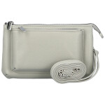 Trendy dámská koženková crossbody kabelka Aksila, světle šedá