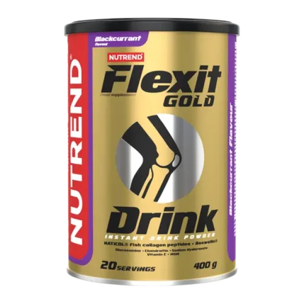 Kloubní výživa Flexit Gold Drink - Nutrend (černý rybíz, 400 g) (42655-1-400g-blackcurrant)