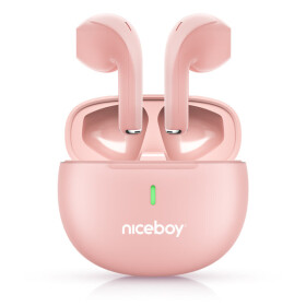 Niceboy Hive Beans POP růžová / Bezdrátová sluchátka / mikrofon / Bluetooth 5.3 / IPX4 (hive-beans-pop-pink)