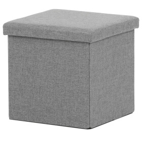 Taburet s úložným prostorem, šedá, látka, TAB-461 GREY2