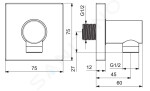 HANSA - Příslušenství Sprchové kolínko, matná černá 5118017033