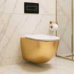 REA - Závěsná WC mísa Carlo Mini Tornado NF WHITE GOLD REA-C6808